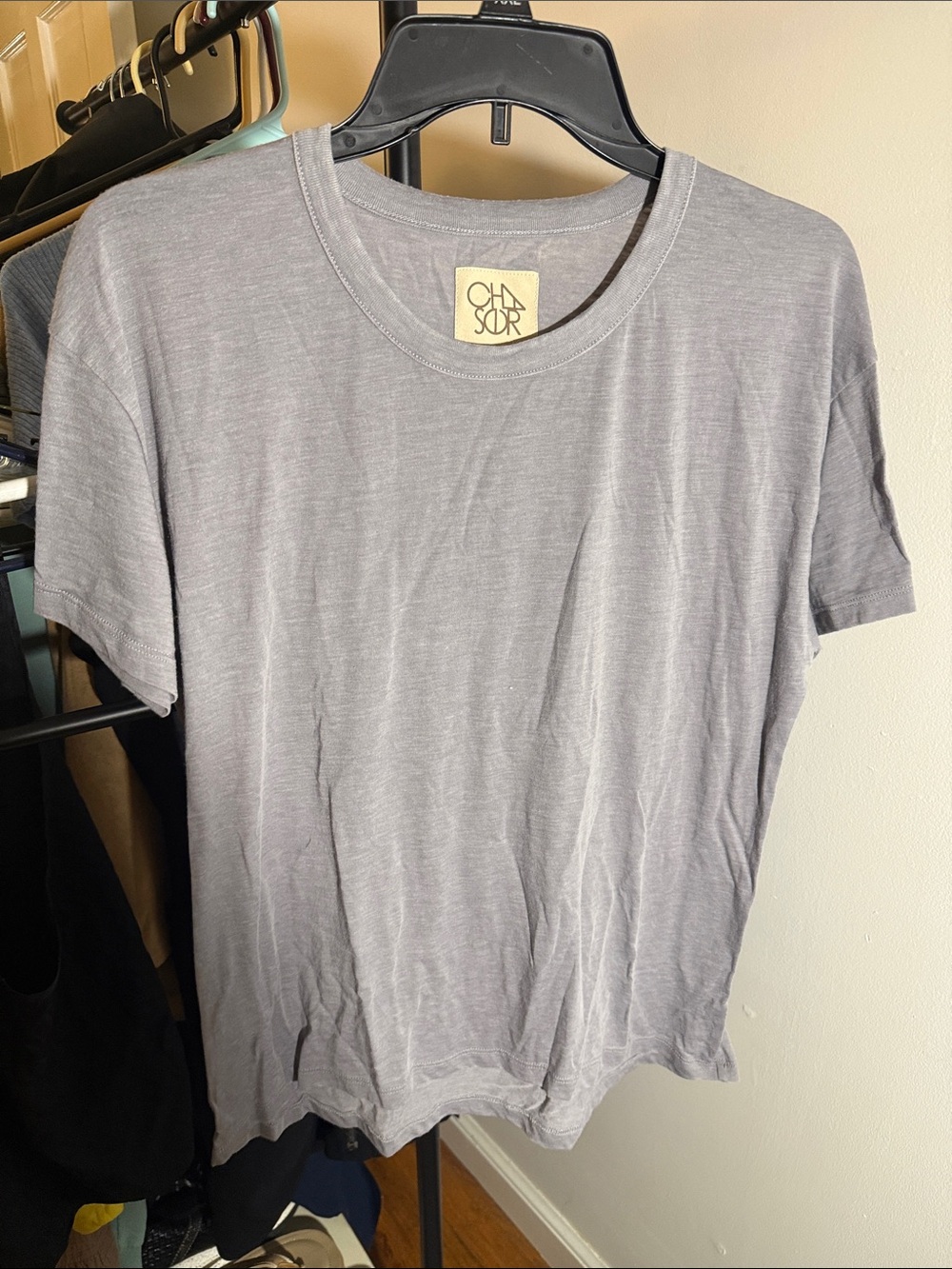 Chaser Light Gray Slub Crewneck Tee